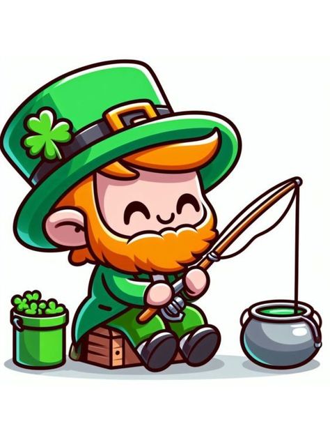 Head to our post to find out how to draw this cute image and to see other drawing ideas! Leprechaun Drawing, Leprechaun Art, Patrick Drawing, Cute Leprechaun, Cute Image, Leprechaun Hats, Painted Rainbow, Sticker Ideas, Art Things