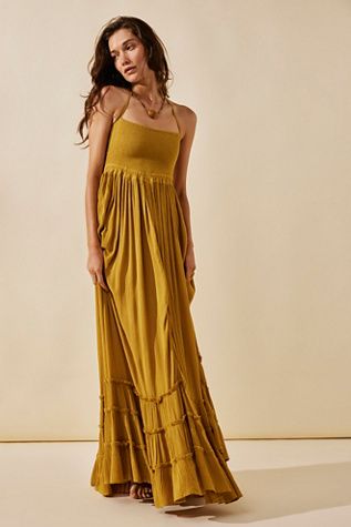 Boho Yellow, Free People Maxi, Cocktail Wear, Floral Slip Dress, Strapless Maxi, Strapless Maxi Dress, Tube Dress, Boho Summer, Romper With Skirt