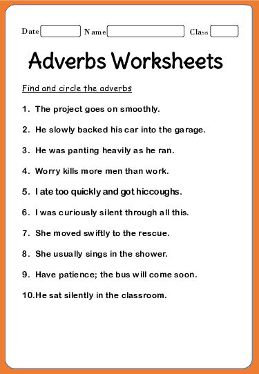 Worksheet For 2nd Grade, Worksheets For 2nd Grade, Adverbs Worksheet, Worksheet For Class 2, Grammar Sentences, Teach English To Kids, English Grammar For Kids, Worksheets For Grade 3, Grammar For Kids