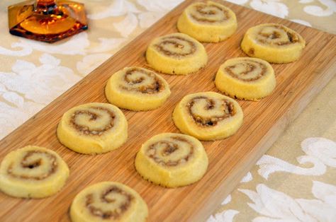 Mennonite Girls Can Cook: Pecan Pinwheel Cookies Pecan Pinwheels Recipe, Pinwheel Candy Recipe, Pecan Pinwheels, Pinwheel Candy, Pinwheel Cookies Recipe, Skillet Cookies, Mennonite Girls Can Cook, Butter Cookie Dough, Pinwheel Cookies