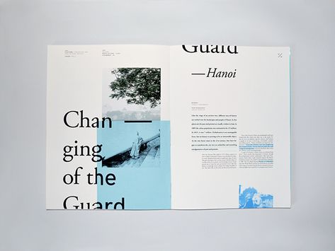 Editorial | Changing of the Guard — Hanoi on Behance Layout Editorial, Composition Photo, Changing Of The Guard, Mises En Page Design Graphique, Magazine Layout Inspiration, 잡지 레이아웃, Editorial Design Layout, Book And Magazine Design, Page Layout Design