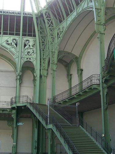 Grand Palais (1900), Art Nouveau. Architecte Henri Deglane. Paris Value Village, Art Nouveau Interior, Paris Green, Stairway To Heaven, Arched Windows, Favourite Colour, Flickr Photos, Grand Palais, Pretty Green