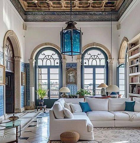 Mediterranean Living Room, Interior Render, Heritage Architecture, The World Of Interiors, 3d Architecture, Luxury Modern Furniture, Family Estate, Interior Concept, Mediterranean Home