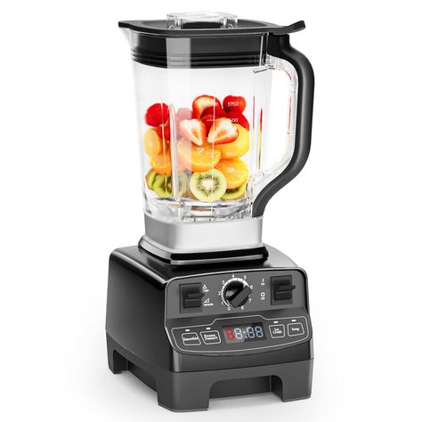 PRICES MAY VARY. Powerful & High-Speed Blender - This blender smoothie maker is equipped with a powerful 1450W motor, more powerful than a lot of blenders on the market, and works at up to 33,000 r/min, with 8 SUS 304 high-quality sharp blades. Blenders for kitchen can instantly hard food such as nuts and seeds, to achieve the blending effect while retaining the original nutrition of the food without affecting the taste. 4 Preset Programs & 8 Speeds Control - The kitchen jug blender is equipped Smoothie Machine, Ice Dessert, Blender Smoothie, Types Of Cereal, Smoothie Maker, Smoothie Makers, Smoothie Blender, Nuts And Seeds, Sales Image