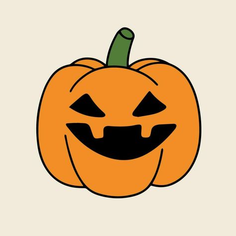 Jack O Lantern colored outline. Hand drawn Halloween pumpkin in doodle style isolated on white background. Autumn icon decor. Vector illustraiton. Pumpkin Icon, Background Autumn, Doodle Style, Tree Saw, Heart Tree, Logo Banners, Cityscape Photos, Nature Backgrounds, Heart With Arrow