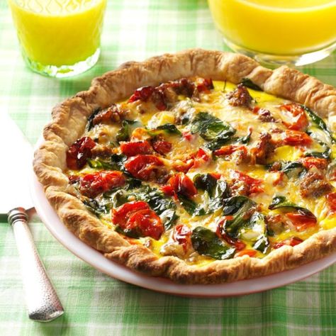 Roasted Tomato Quiche, Cheesy Quiche, Brunch Quiche, Tomato Quiche, Turkey Breakfast Sausage, Winter Breakfast, Turkey Breakfast, Pleasant Grove, Quiche Recipe