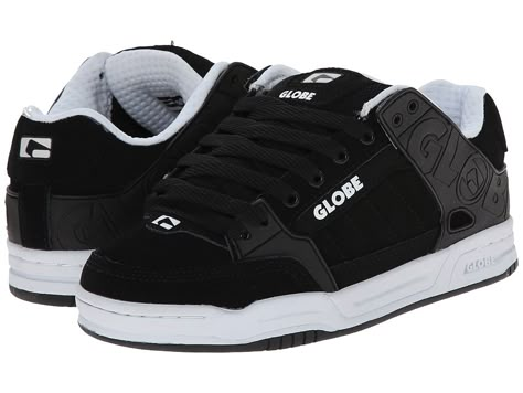 GLOBE GLOBE - TILT (BLACK/WHITE) MEN'S SKATE SHOES. #globe #shoes # Globe Shoes, Mens Skate Shoes, Skate Wear, Chunky Shoes, Dc Shoes, Pretty Shoes, Dc Sneaker, Sketchers Sneakers, Skate Shoes