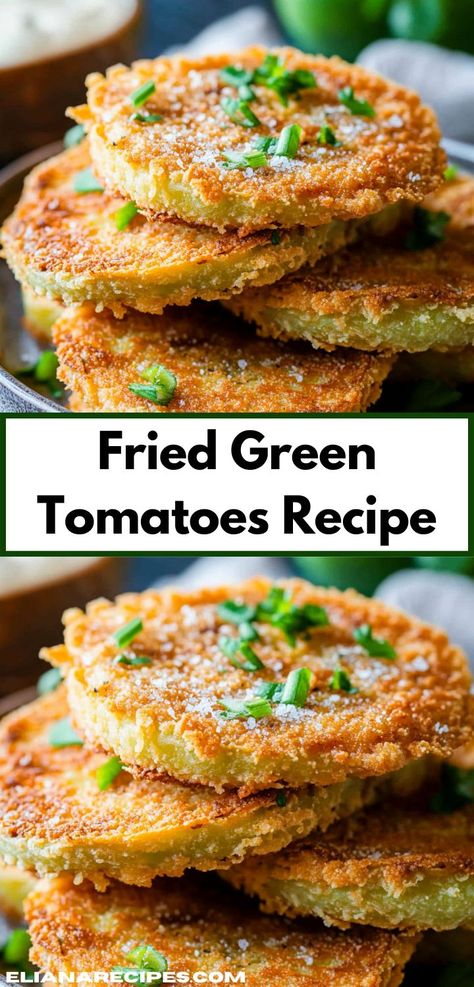 Searching for dinner ideas for two? This fried green tomatoes recipe is quick, crispy, and full of flavor. It's also great for family dinner recipes! Fried Green Tomato Recipes, Recipe For Fried Green Tomatoes, Fried Green Tomatoes Recipe, Ranch Dipping Sauce, Green Tomato Recipes, Fried Tomatoes, Chicken Stroganoff, Tomatoes Recipe, Fried Green