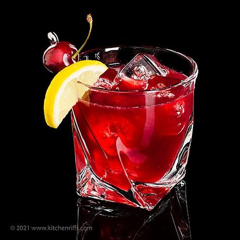 A riff on a drink made by Martha Washington Cherry bounce dates back at least to 17th century England – and was quite popular in colonial Am... Cherry Bounce Recipe, Cherry Bounce, Cherry Syrup, Cherry Liqueur, Martha Washington, Frozen Cherries, Cherry Recipes, Party Food And Drinks, Fresh Cherries