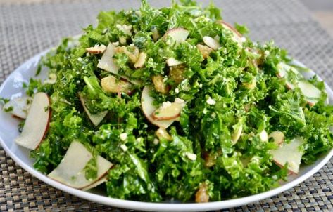 Best Kale Salad, Salad Copycat, Purple Kale, Curly Kale, Marcona Almonds, Mango Slaw, Flavored Olive Oil, Kale Salad Recipes, Lemon Olive Oil