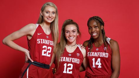 Talented Trio Picks Stanford - Stanford University Athletics Stanford Basketball, Stanford Womens Basketball, Cameron Brink, Basketball Pictures Poses, Basketball Signs, World Cup Teams, Caitlin Clark, Basketball Season, Usa Basketball