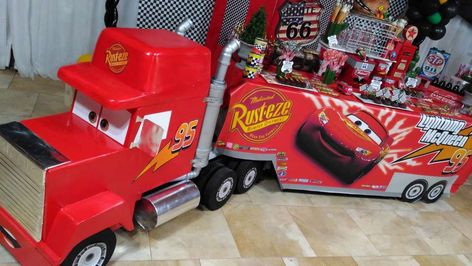 Disney Cars Birthday Decorations, Mac Truck, Disney Cars Party, Disney Cars Birthday, Cars Party, Car Cake, 18th Birthday Party, Cars Birthday, Disney Cars