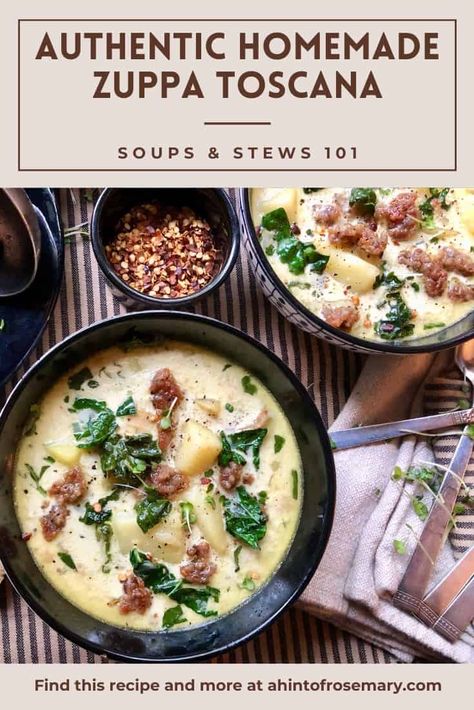 Authentic Zuppa Toscana Soup, Soupa Tuscana, Zoupa Tuscana, Zoupa Toscana, Zupa Toscana Soup, Zupa Toscana, Soups Creamy, Irish Soup, Zuppa Soup