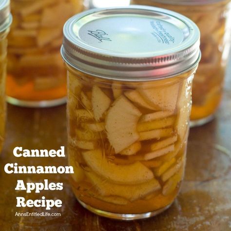 Spiced Apples Recipe, Cinnamon Apples Recipe, Apple Cinnamon Recipes, Canning Apples, Fall Apple Recipes, Canning Peaches, Pressure Canning Recipes, Canning Fruit, Home Canning Recipes