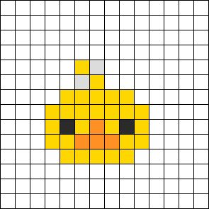 Hama Beads Small Animals, Small Beading Patterns, Pixel Art Pattern Small Cute, Easy Pixel Art Cute Animals, Perler Bead Patterns Duck, Pixel Art Grid Easy Small Cute, Cute Pixel Art Grid Small, Pixel Art Easy Small Cute, Small Easy Perler Bead Patterns