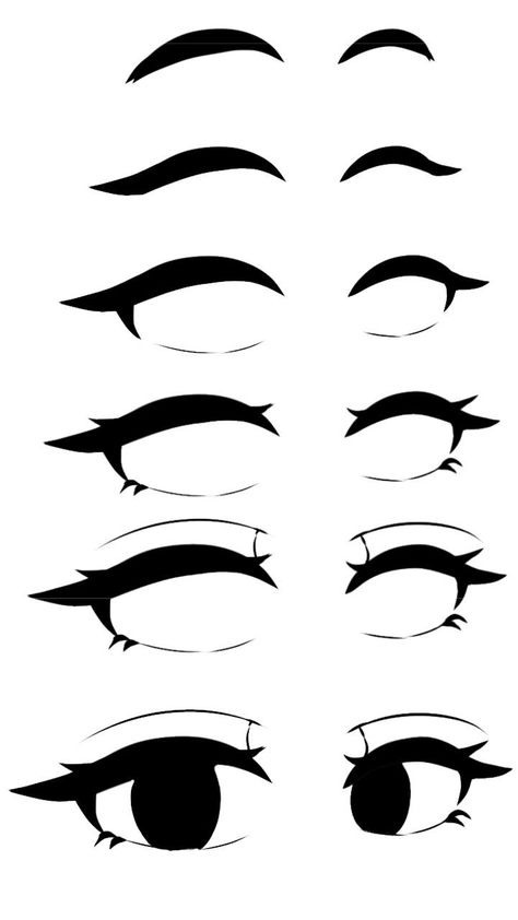 How To Draw A Body Base Easy, Easy Eye Drawing Simple, Eyes Art Styles, Easy Anime Eyes, Lukisan Fesyen, Easy Eye Drawing, Avatarul Aang, Drawing Refrences, Haiwan Comel