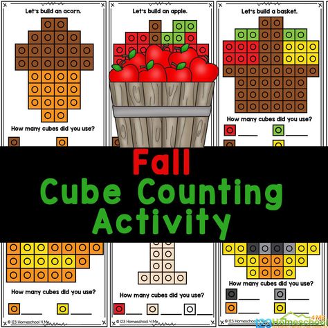 Hands-on Apple Math Activity with free printable snap cube pattern cards! Simply print snap cube worksheets to play and learn! Unifix Cube Activities Free Printable, Snap Block Pattern Cards Free, Math Cube Pattern Cards Free Printable, Linking Cubes Activities, Linking Cube Pattern Cards Free, Free Sensory Bin Printables, Mathlink Cubes Activities, Linking Cubes Activities Free Printables, Snap Cube Pattern Cards Free