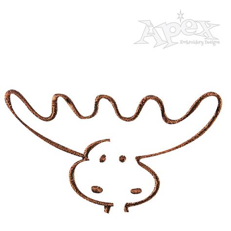 Moose fun outline Embroidery Design. Size: 2.52" x 1.44" Fine Line Moose Tattoo, Moose Tattoo, Outline Embroidery, Animals Embroidery, Moose Head, Animal Embroidery Designs, Animal Embroidery, Line Illustration, Simple Tattoos