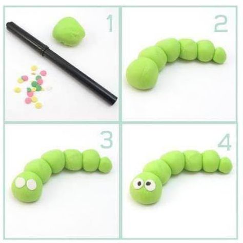 Fondant Caterpillar, Fondant Bugs, Easy Fondant, Bug Cake, Spring Cupcakes, Clay Crafts For Kids, Party Topper, Fondant Animals, Fondant Tutorial