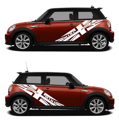 Mini Cooper Graphics, Mini Cooper Custom, New Mini Cooper, Mini Cooper Clubman, Stripe Kit, Sticker Logo, Sticker Graphic, Honda Civic 2016, Sport Design