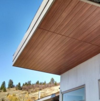 SAGIREV Soffit Cedar Soffit And Fascia, Soffit Ideas, Pvc Cladding, Wood Plank Ceiling, Fascia Board, Tongue And Groove Panelling, Plank Ceiling, Pvc Panels, Exterior Ideas