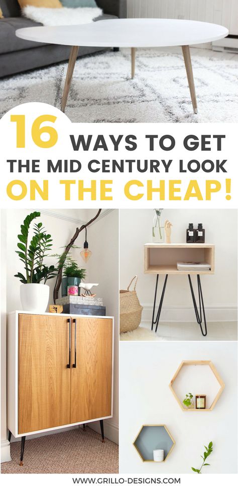 These DIY Mid-Century furniture ideas are a great way to add style to your home without breaking the bank! Mid Century Furniture Diy, Diy Midcentury, Diy Mid Century, Midcentury Furniture, Design Room, Mid Century Modern Decor, Easy Home Decor, Furniture Makeover Diy, Ikea Hacks