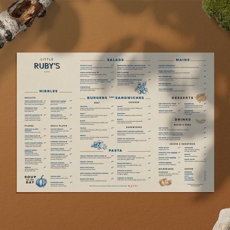 Landscape Menu Design Ideas, Menu Presentation Ideas Restaurant, Nice Menu Design, Togo Menu Design, Minimal Menu Design Restaurant, Take Out Menu Design, Large Menu Design, Restaurant Menu Layout, Resturant Menue Design