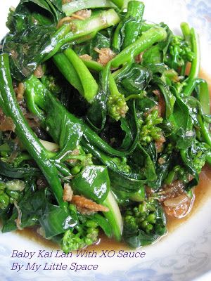 Kai Lan Recipe, Xo Sauce, Chinese Broccoli, Fennel Soup, Vegetarian Oyster Sauce, Kai Lan, Chinese Vegetables, Asian Vegetables, Chinese Cooking Recipes