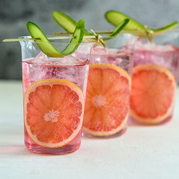 Salt and Serenity, Cindy Feingold's Kitchen Cravings | Hadassah Magazine Cucumber Garnish, Grapefruit Gin And Tonic, Botanist Gin, Dried Hibiscus Flowers, Shabbat Dinner, Tonic Water, Junior High School, Gin And Tonic, Junior High