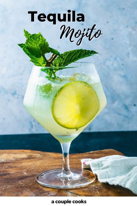 Tequila Mojito Recipe, Tequila Martini, Tequila Mojito, Vodka Mojito, Cocktails Tequila, Tequila Soda, Pineapple Mojito, Best Fish Recipes, Mint Cocktails