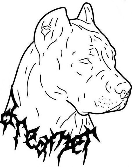 Pitbull Drawing Outline, Staff Tattoo Dog, Underground Tattoo Ideas, Pitbull Outline Tattoo, Pitbull Tattoo Ideas, Pitbull Tattoo Design, Pitbull Sketch, Pitbull Drawing, Dragon Tattoo Meaning