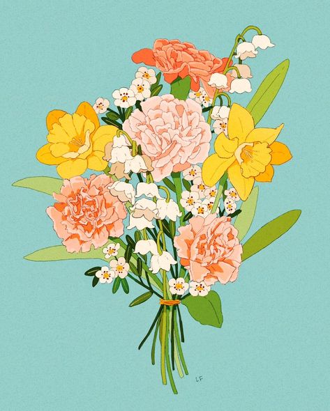 Libby Frame, Frame Illustration, Plant Illustration, Flower Illustration, Cute Wallpaper Backgrounds, Floral Illustrations, Art Block, Graphic Poster, Painting Inspiration