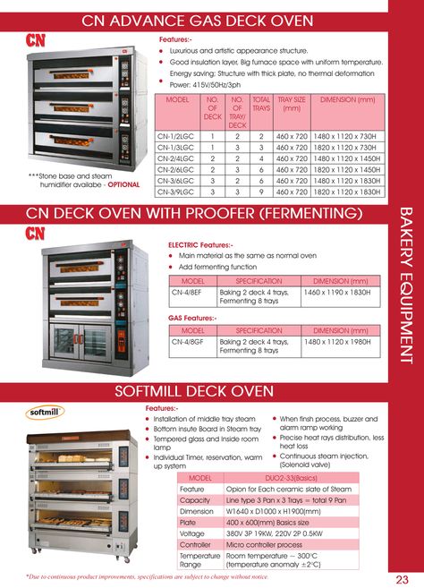 CN ADVANCE GAS DECK OVEN  CN DECK OVEN WITH PROOFER (FERMETING) SOFTMILL DECK OVEN Oven Dimensions, Deck Oven, Bakery Equipment, Commercial Ovens, Best Insulation, Save Energy, Oven