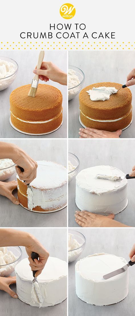 Crumb Coating A Cake, Crumb Coat, Decorate A Cake, Resipi Kek, Cake Decorating For Beginners, Basic Cake, Smooth Cake, Easy Cake Decorating, Frozen Cake