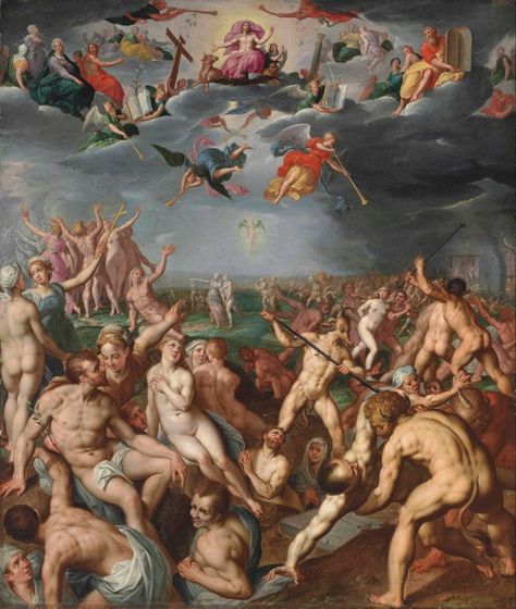 The Last Judgement, Famous Art Paintings, The Last Judgment, Horizontal Painting, Giorgio Vasari, Biblical Art, Jesus Art, Historical Art, Art Historian