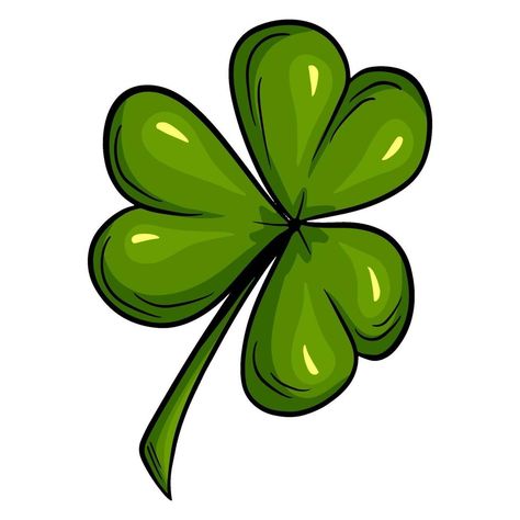 Three-leaf clover. Good luck clover - st patrick's day Cartoon style. Good Luck Clover, Three Leaf Clover, Clothing Design Sketches, Cartoon Style, St Patrick’s Day, Four Leaf Clover, Clover Leaf, Design Sketch, Cartoon Styles