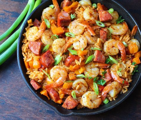 Portuguese Linguica Recipes, Linguica Sausage Recipes, Linguica Recipes Dinner, Linguica Recipes, Shrimp Jambalaya, Bacon Ranch Pasta Salad, Ranch Pasta, Jambalaya Recipe, Shrimp And Rice