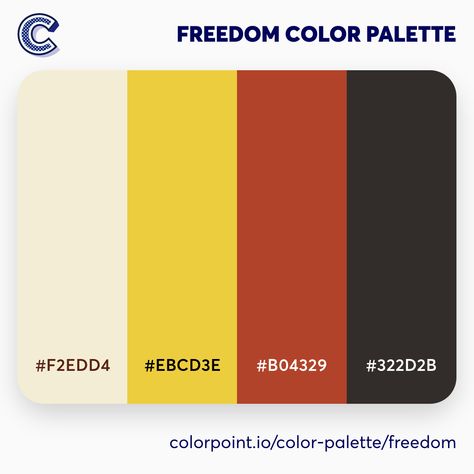 Freedom color palette includes different shades of yellow, a dark red, and a tone of dark orange. #design, #ux, #ui, #uidesign, #color, #colors, #colorpalette, #productdesign, #logodesigner, #webdesign, #uxdesign, #inspiration, #graphicdesign, #graphicdesigner, #branding, #interiordesign, #website, #colors_of_day, #dribbble, #behance, #creative, #colorinspiration, #colour, #colorpalette, #colours, #colorscheme, #userinterface, #visualdesign, #illustration, #creative Black Yellow Red Color Palette, Orange Yellow Black Color Palette, Black And Yellow Colour Palette, German Color Palette, Red And Yellow Branding, Freedom Color Palette, Red And Yellow Color Palette, Color Palette Dress, Website Colors