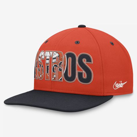 The Pro Cooperstown Adjustable Hat helps you support your team with Houston Astros details on the front. In addition to its snapback closure, this cap has a flat bill and high crown — a classic combo that is sure to be a staple of your wardrobe. Astros Hat, Cool Hats, Houston Astros, Adjustable Hat, Snapback Hat, Snapback Hats, Men's Nike, Nike Men, Caps Hats