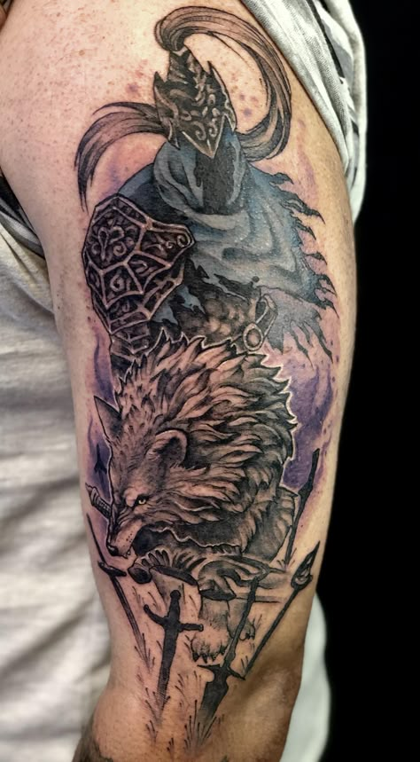 Small Dark Souls Tattoo, Sif Tattoo, Soulsborne Tattoo, Dark Souls Tattoo Ideas, Souls Tattoo, Dark Souls Artorias, Soulsborne Art, Souls Wallpaper, Dark Souls Tattoo