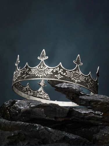 Antique Crown, Fantasy Crown, Male Crown, Silver King, Crown Aesthetic, King Crown, Halloween Series, Hades And Persephone, Kings Crown