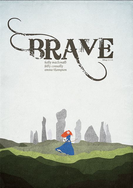 Brave - Minimalist poster | Flickr - Photo Sharing! Disney Trash, Vintage Disney Posters, Disney Minimalist, Disney Brave, Disney Posters, Minimal Movie Posters, Minimal Poster, Movie Posters Design, Movie Posters Minimalist