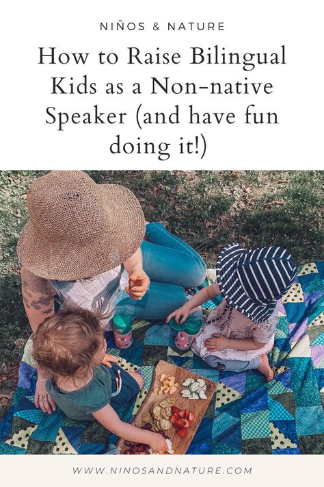 Take it from me (a Spanish teacher and bilingual mom to twins!) I know how challenging it can be to raise bilingual kids as a non-native Spanish speaker. I am here to share ALL my tips and tricks to help you feel confident and empowered. From my favorite Spanish music for kids, to the ways we use screen time to our advantage for language learning - I'll give you all my insight as to how YOU can create a bilingual learning environment, even if you are still learning the language! #spanishforkids How To Teach Spanish To Kids, Spanish Preschool Activities, Bilingual Preschool, Spanish Books For Kids, Homeschooling Materials, Early Childhood Literacy, Learning Spanish For Kids, Spanish Lessons For Kids, Spanish Immersion