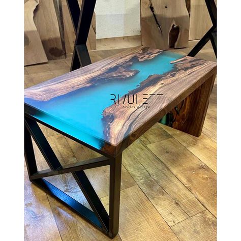 Resin Waterfall, Waterfall Coffee Table, Coffee And End Tables, Artisan Craft, Walnut Wood, Coffee Tables, Epoxy Resin, Bulgaria, End Tables