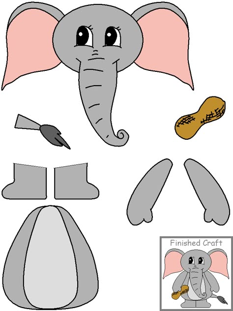 Body to elephant Elefant Craft Preschool, Elephant Activities For Toddlers, Elephant Template Printable Free, Elephant Art Activities For Preschool, Elephant Puppet, Elmer Elephant Template, Build An Elephant Printable, Elephant Mask For Kids Free Printable, Elephant Template