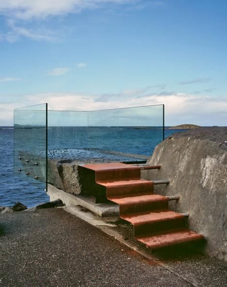 Stone Paths, Landscape And Urbanism Architecture, Landscape Steps, Glass Railings, Exterior Stairs, Material Library, Landscape And Urbanism, Stair Steps, Corten Steel