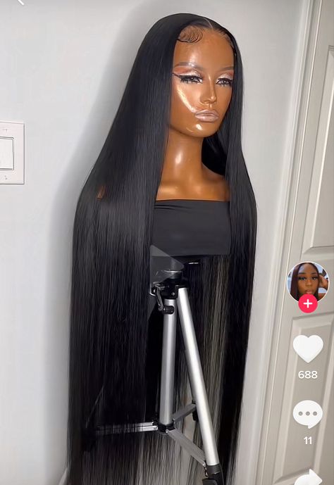 Middle Part Wig Black Women Straight, Middle Part Bone Straight Wig, Baddy Hairstyles, Long Straight Lace Front Wigs, Long Straight Wig, Glamour Hair, Quick Weave Hairstyles, Editorial Hair, Short Human Hair Wigs