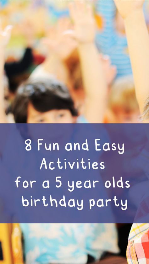 8 Fun & Easy Birthday Party Activities for 5 Year Olds 🎉 5 Year Birthday Party Game Ideas, Five Year Old Birthday Party Activities, Birthday Party Activity Stations, Games For 5 Year Birthday Party, 5 Year Birthday Party Activities, Kid Birthday Activities, Birthday Party Stations, 5 Year Birthday Party Ideas, Fun Birthday Activities