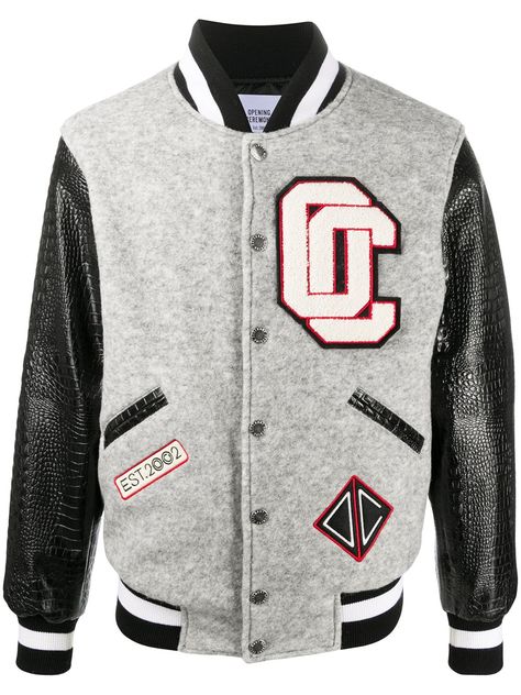 Mock Neck Bodysuit, Sequin Cardigan, Varsity Jackets, Leather Sleeve, Baseball Jacket, Big Men, Shearling Jacket, Opening Ceremony, Embroidered Design