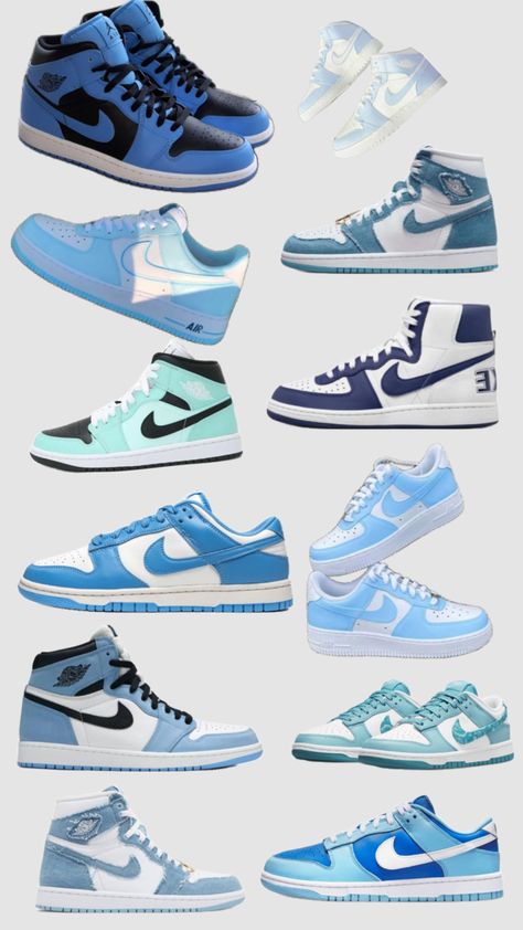 Nike bleu 🩵💙 Nike Bleu, Nike Shoes Women Fashion, Preppy Shoes, Nike Shoes Women, Nike Shoes, Women Shoes, Nike